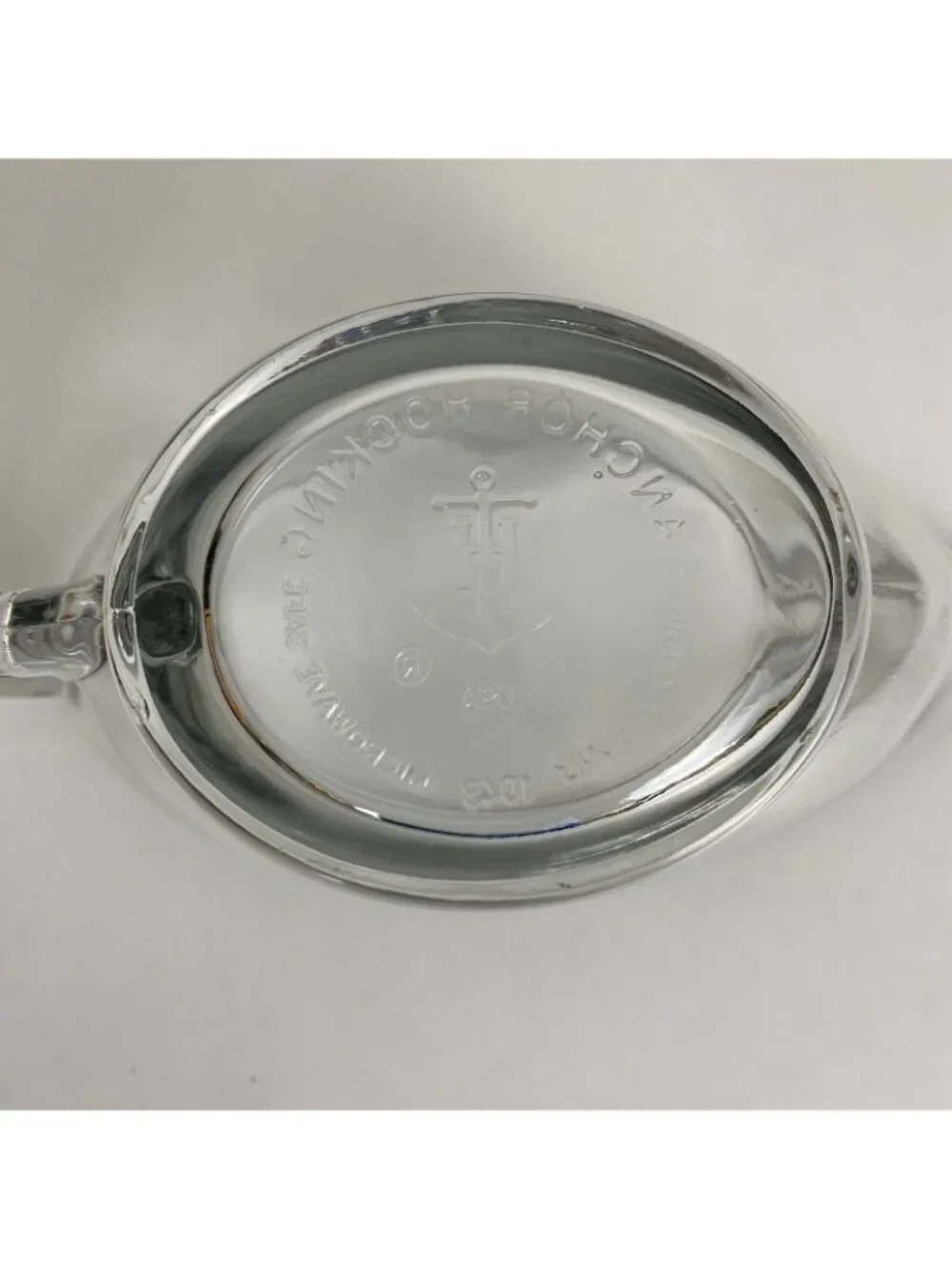 Anchor Hocking Clear Glass Gravy Boat Bowl With Handle - Made in the USA